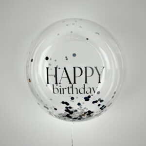 XL Ballon- Transparent mit Konfetti -Geburtstag – Bild 2