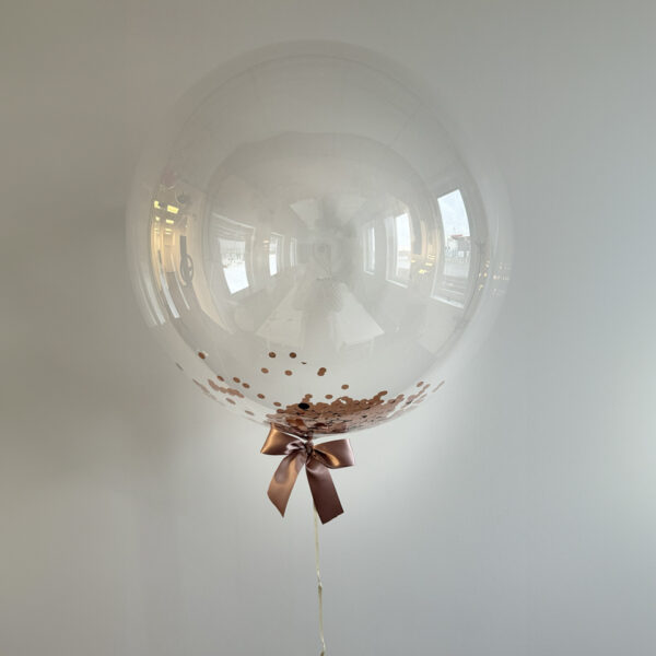 XL Ballon - Transparent mit Konfetti
