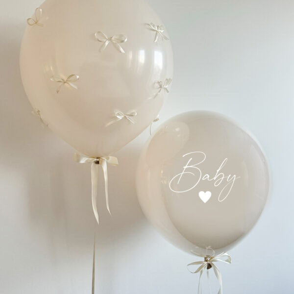 2er Set - XL Ballon mit Maschen - Baby