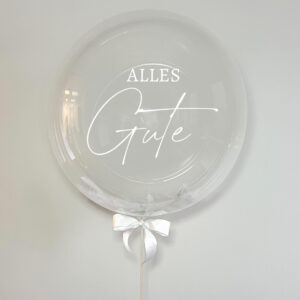XL Ballon- Transparent mit Federn - Geburtstag – Bild 7