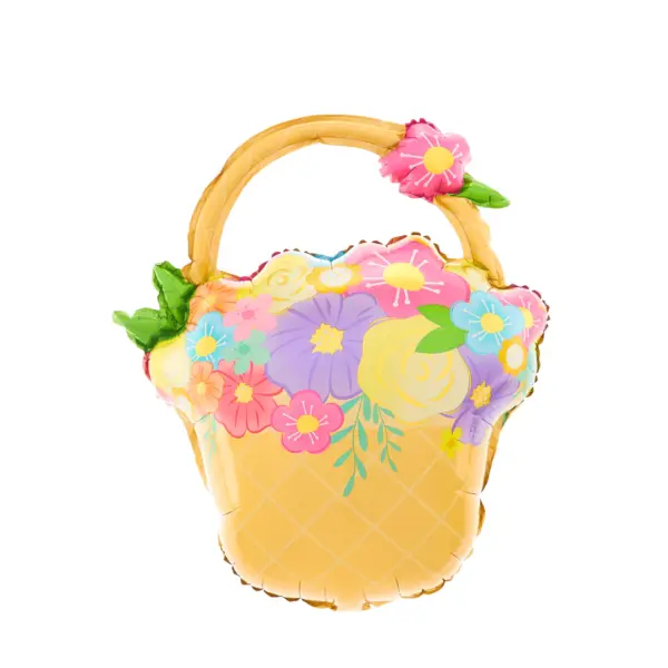 Folienballon Blumenkorb