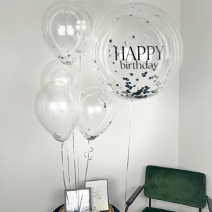XL Ballon- Transparent mit Konfetti -Geburtstag – Bild 4