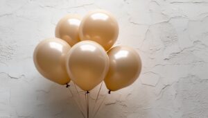 2er Set - XL Ballon Transparent mit Federn & Beschriftung - Geburtstag – Bild 2