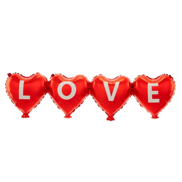 Ballongirlande Herzen "Love"