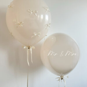 2er Set - XL Ballon mit Maschen - Hochzeit